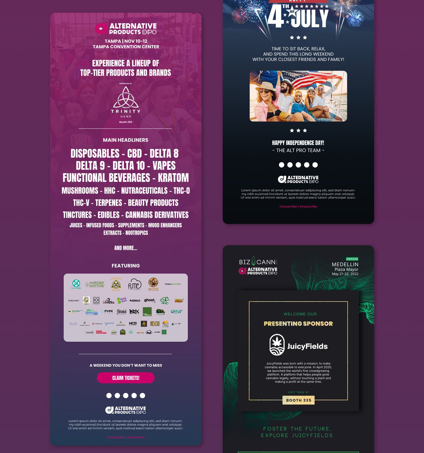 Emails de AltPro Expo, tanda 5