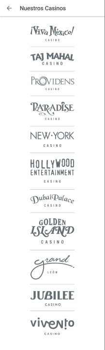 Nuestros casinos, directorio de la red