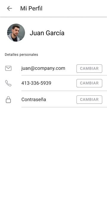 Configuración, datos personales