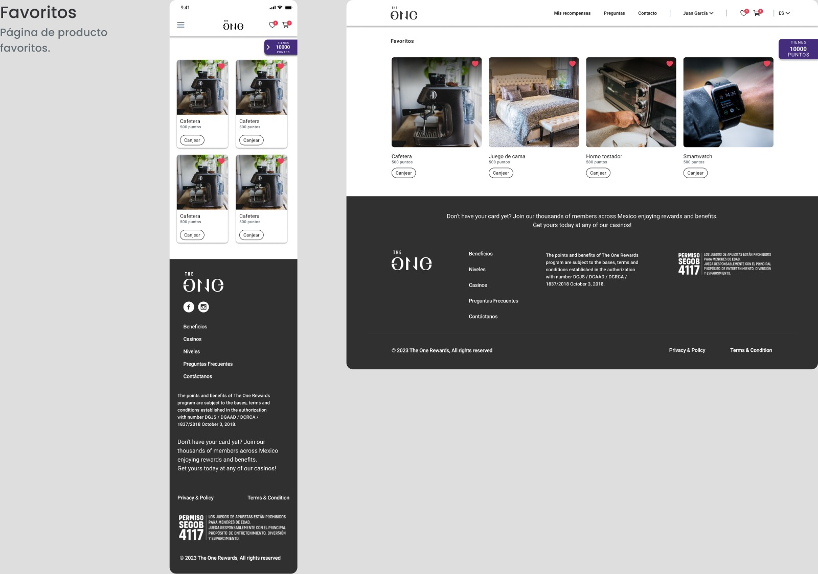 Favoritos del sitio web