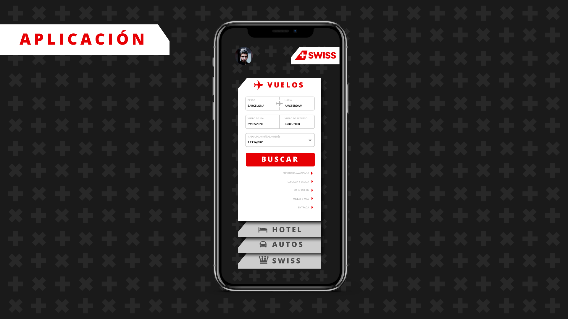 Aplicación móvil de Swiss Airlines