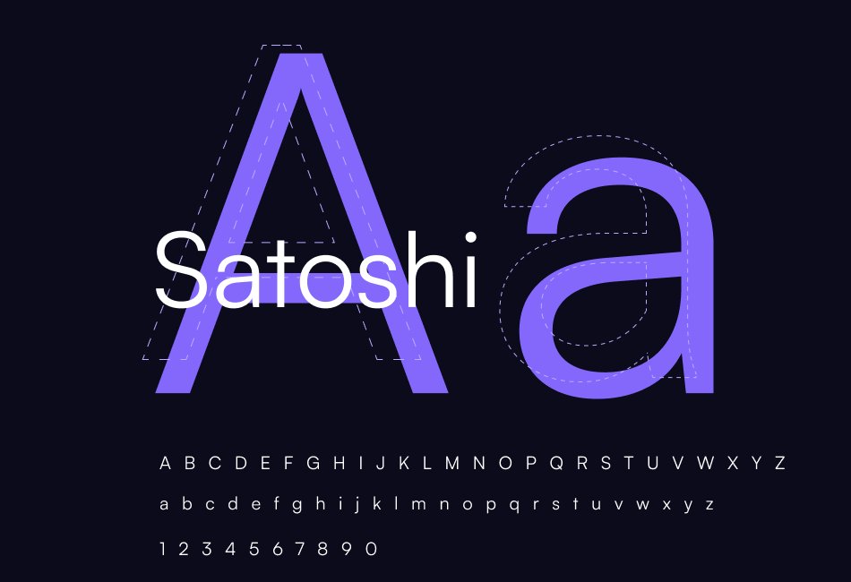 Muestra tipográfica de Satoshi