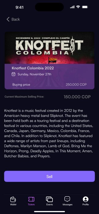 Galería de tickets, vista 5
